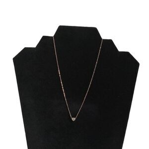 Mini Heart Shaped Engraved G Initial Pendant Gold Toned Lightweight Necklace